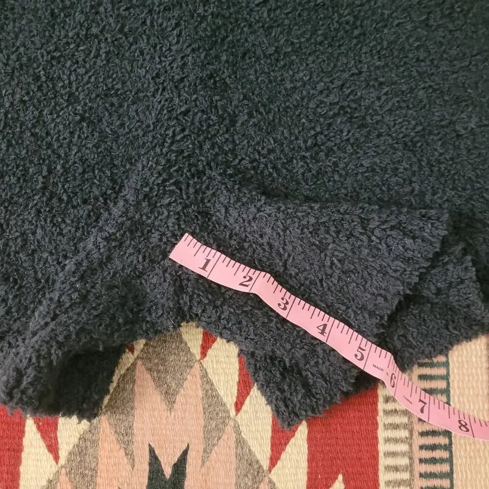 Skims Cozy Knit Teddy Shorts Sz L/XL Onyx Black Pull On High Rise Plush‎ Lounge